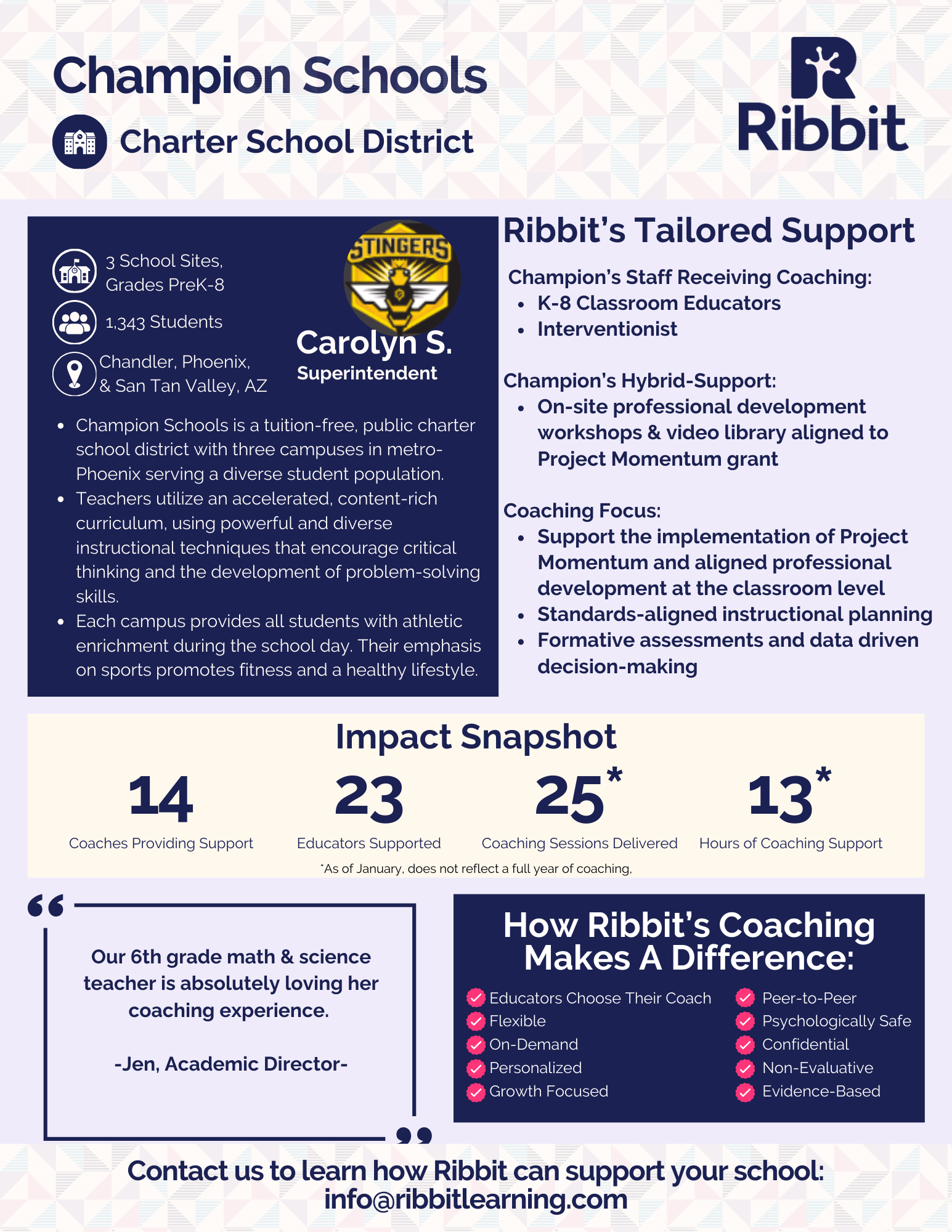 Screenshot of white paper for Champion Schools