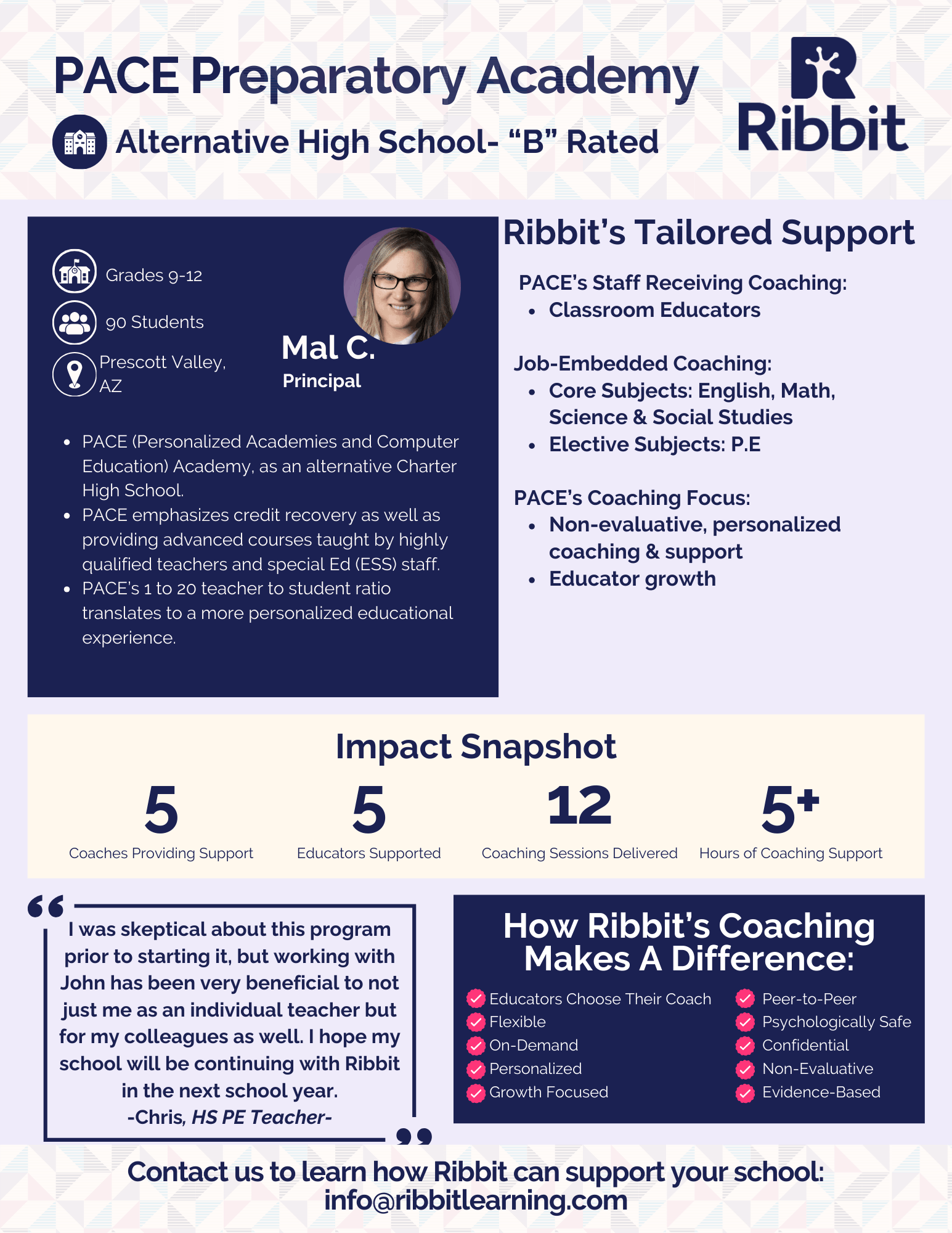 Screenshot of white paper for PACE Preparatory