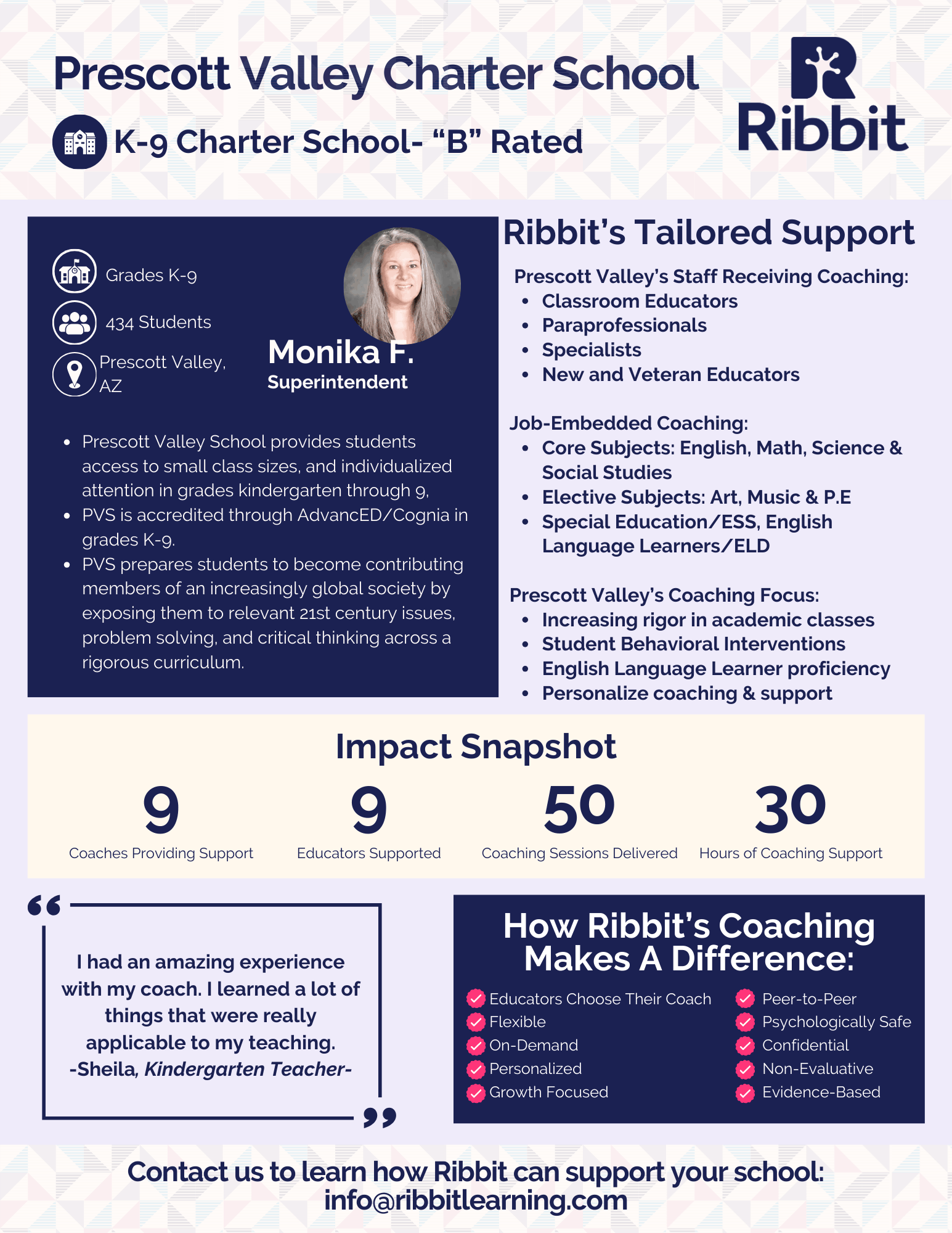 Screenshot of white paper for Prescott Valley Charter School